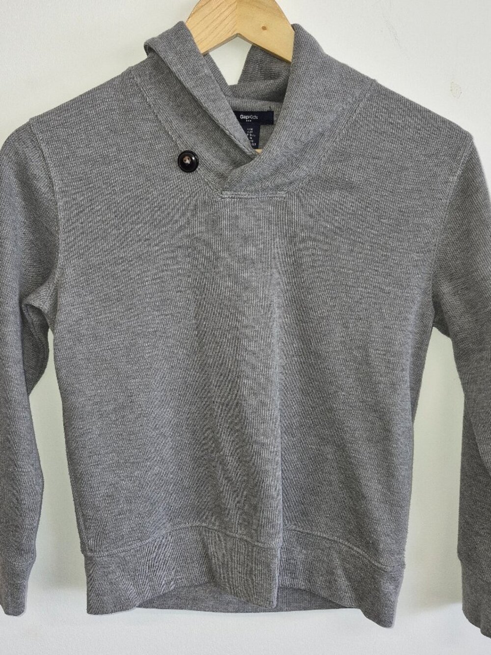 Gap Kids Gray Shawl Collar Sweater Pullover Boys Medium